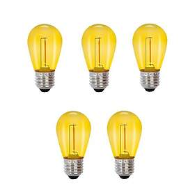 Lightson Deco bulb x 5, E27 12V (gul) (Yellow)