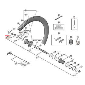 Shimano Mutter Vänster WH-R9200-C50-TU-R