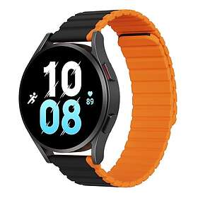 Dux Ducis Smartwatch Rem 20mm LD-Series Magnetisk Silikonrem Svart Orange