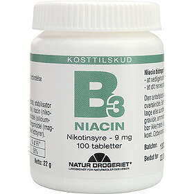 Natur Drogeriet - B3 Niacin Nikotinsyre 9 Mg 100 Tablets