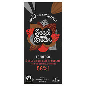 Seed and Bean Mörk Choklad 58% Espresso Ekologisk 85g
