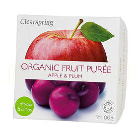 Clearspring Fruktpuré Äpple och Plommon 200 Gram