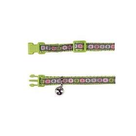 Trixie Katthalsband färgglatt med cirklar grön
