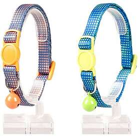 Duvo Katthalsband Retro Dots, Grön