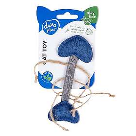 Duvo Kattleksak Eco navy fish bone & catnip
