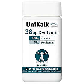 UniKalk 38 µg D-vitamin 120 Tabletter