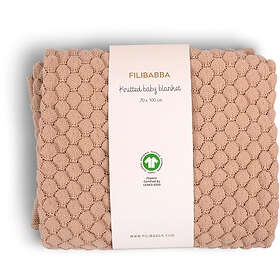 Filibabba Strikket Teppe, Ivory Cream