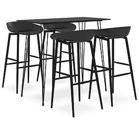 vidaXL Bargrupp 5 delar svart 3057381