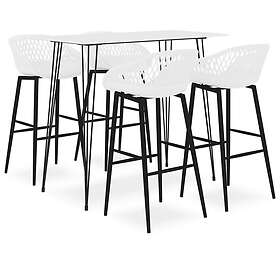 vidaXL Bargrupp 5 delar vit 3057404