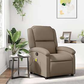 vidaXL Massagefåtölj cappuccino konstläder 371788