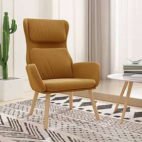 vidaXL Vilstol brun sammet 341359