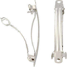 Creativ Company Hårspännen Försilvrad 6 cm 1 Förp Hårspännen, försilvrad, L: cm,