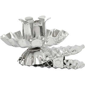 Creativ Company Ljusclips D40 mm 8 St/1 Förp Ljusclips, försilvrad, Dia. 40 mm, 