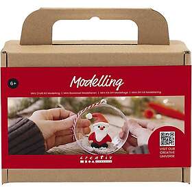 Creativ Company Modellera Mini DIY Kit Jultomte Modellera, rött/vitt, Jultomte, 1 förp. 977493