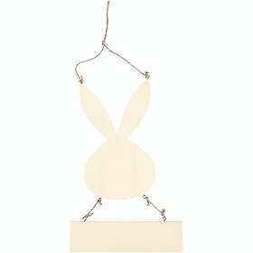 Creativ Company Figurer Hare med Skylt 1 st skylt, H: 29.5 cm, B: 19.2 st. 56908