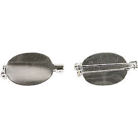 Creativ Company Broschnål Försilvrad Storlek 20x15 mm Broschnål, försilvrad, stl