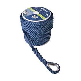 Talamex 12 Mm 3 Strand Anchor Rope Blå 30 m