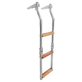 Forniture Nautiche Italiane Silver Stainless Steel 3 Steps Ladder 800 x 230 mm