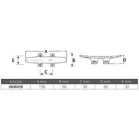 Anvil Foresti & Suardi Mooring Cleat Silver 150 mm