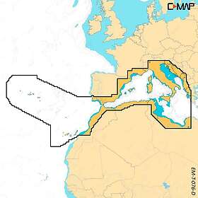 C-Map West Mediterranean Azore Canary Card Gul