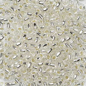 Toho Beads -pärlor runda 11/0 – klar silver, 21 Silver lined crystal