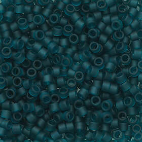 Toho Beads -pärlor 11/0 – petrol matt, 7BDF Transparent frosted teal