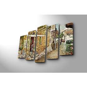 Dekorativ Canvastavla 5-Delar 70x19 cm Flerfärgad 237HRZ4262