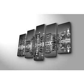 Dekorativ Canvastavla 5-Delar 70x19 cm Flerfärgad 237HRZ4261