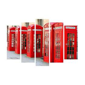 Dekorativ Canvastavla 5-Delar 70x19 cm Flerfärgad 237HRZ3244