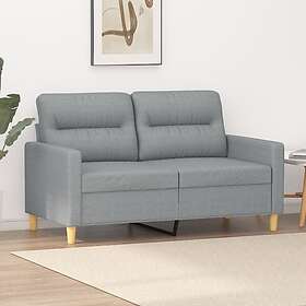 vidaXL 2-sitssoffa ljusgrå 120 cm tyg 359227