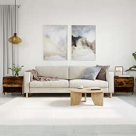 vidaXL Soffbord 2 st rökfärgad ek 50x46x50 cm konstruerat trä 830903