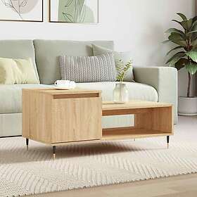 vidaXL Soffbord sonoma-ek 100x50x45 cm konstruerat trä 830823
