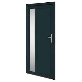 vidaXL Porte d’entrée antracit 98x208 cm PVC 3157104