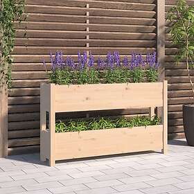 vidaXL Odlingslåda 112x25x66 cm massiv furu 823927