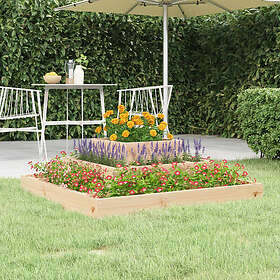vidaXL Odlingslåda 80x80x27 cm massiv furu 823864