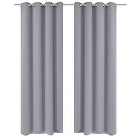 vidaXL Mörkläggningsgardiner 2 st 135x175cm Grå