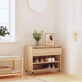 vidaXL Skohylla sonoma-ek 70x36x60 cm konstruerat trä 831431