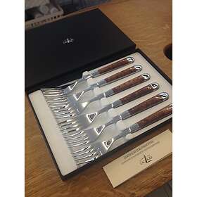 Forge De Laguiole Set med 6 matgafflar, handtag av tuja