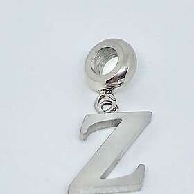 Z Bokstavs berlock i stål Design Bud to Rose