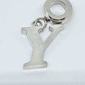 Y Bokstavs berlock i stål Design Bud to Rose