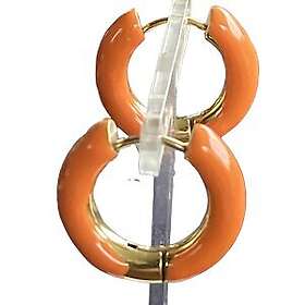 Fina Oranga Sommarörhängen Med Gulddetaljer By Odahl!