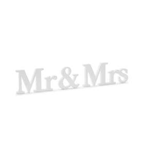 Mr & Mrs Träskylt 50x9cm