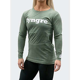 Tyngre T-shirt Long Sleeve Womens Green Melange