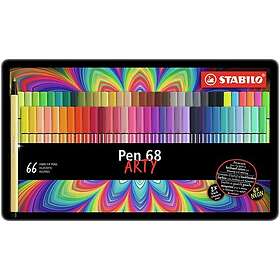 Fiberpenn Pen 68 ARTY 66-pk i metalletui Stabilo
