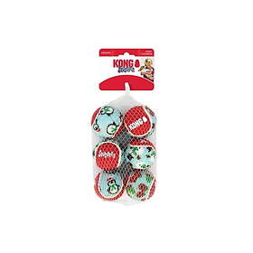 Kong Holiday SqueakAir Hundbollar 6-pack M