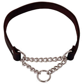 Dogman Läderhalsband Lina Halvstryp Svart (1.8 x 60 cm)