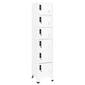 vidaXL Förvaringsskåp vit 38x40x180 cm stål 339792