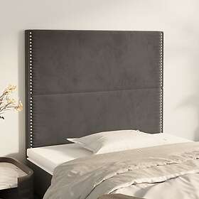 vidaXL Huvudgavlar 2 st mörkgrå 90x5x78/88 cm sammet 3116229