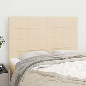 vidaXL Sengegavl 4 st gräddvit 72x5x78/88 cm tyg 3116335