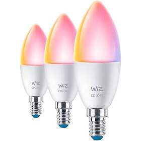 WiZ Wi-Fi Lampa E14 Kron RGB 3-pack